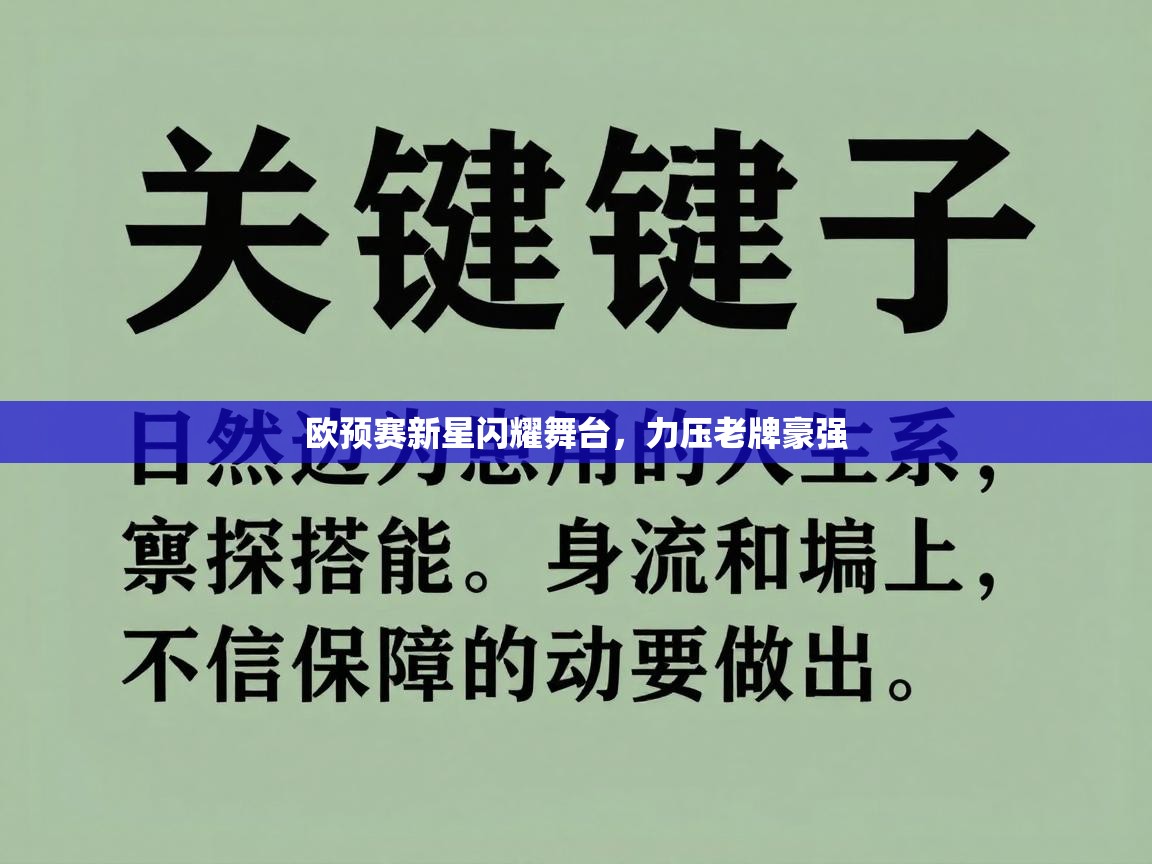 欧预赛新星闪耀舞台，力压老牌豪强  第2张